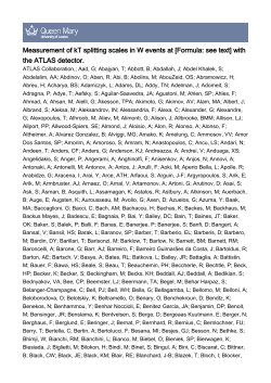 Measurement of kT splitting scales in W events at [Formula: see text
