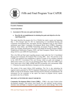 Fifth and Final Year