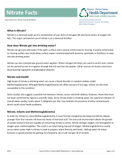 Nitrates - Tacoma-Pierce County Health Department