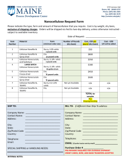 Nanocellulose Request Form