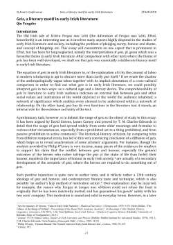 Geis, a literary motif in early Irish literature