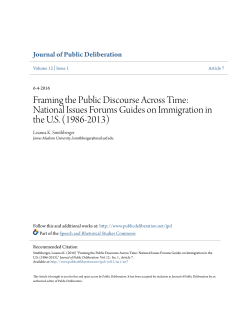 Framing the Public Discourse Across Time: National Issues Forums
