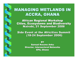 Presentation on Accra`s wetlands by Samuel Anku