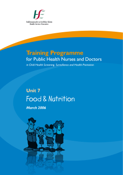 Unit 7 Food and Nutrition