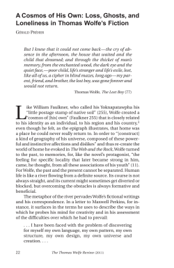 A Cosmos of His Own: Loss, Ghosts, and Loneliness in