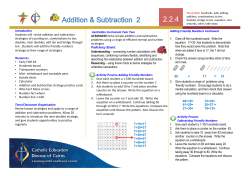 Adding Friendly Numbers Con nued 1. Clear off the hundreds board
