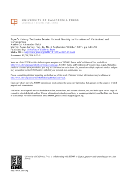 Japan`s History Textbooks Debate: National Identity in
