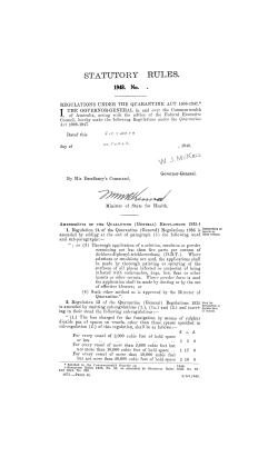 statutory rules. - Federal Register of Legislation
