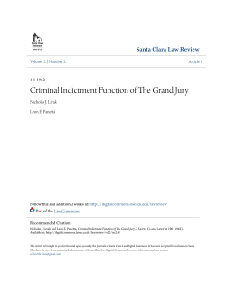 Criminal Indictment Function of The Grand Jury