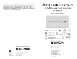ACCEL Centesis Catheter - B. Braun Interventional Systems
