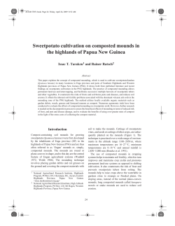 Sweetpotato cultivation on composted mounds in the highlands of