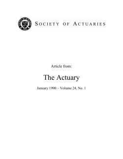 Actuaries Must Become More Active