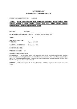 Shop Distributive and Allied Employees Association, New South