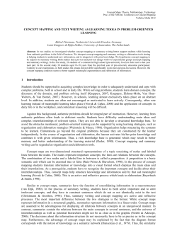 CONCEPT MAPPING AND TEXT WRITING AS LEARNING TOOLS