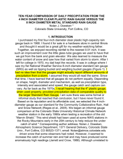 ten-year comparison of daily precipitation from the 4