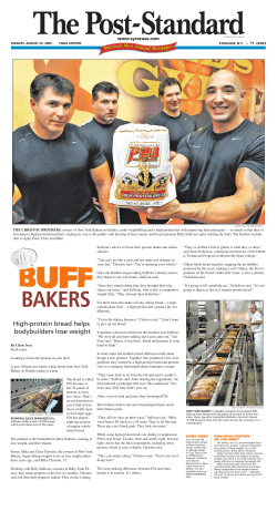 High-protein bread helps bodybuilders lose weight