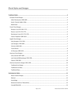 Floral Styles and Designs