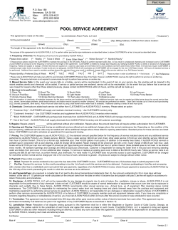 pool service agreement