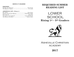 Summer Reading - Asheville Christian Academy