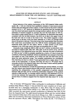 analysis of near-source static and dynamic measurements from the