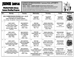 SCIENCE EXTRAVAGANZA Summer Kick