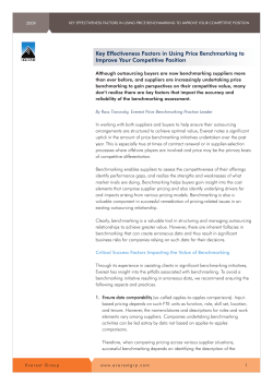 Key Effectiveness Factors in Using Price