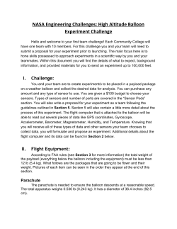 2016 NASA EC Weather Balloon Intro Package