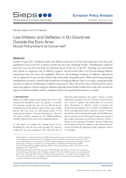 Low Inflation and Deflation in EU Countries Outside the Euro