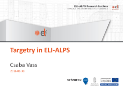3 Vass - ELI-ALPS