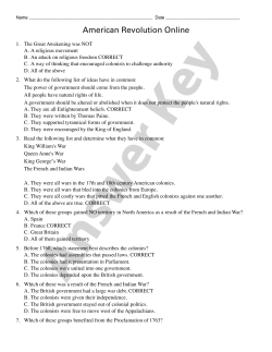 American Revolution Online