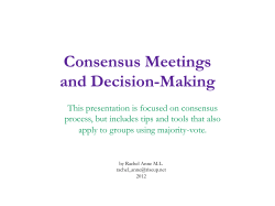 Consensus Meetings and Decision-Making