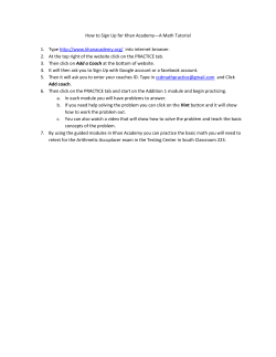 How to Sign Up for Khan Academy&mdash;A Math Tutorial 1. Type http