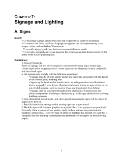 North Kelsey Sign Guidelines