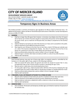 Temporary Signs in Business Areas