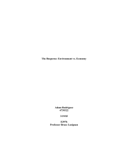 The Bosporus: Environment vs. Economy Adam Rodriguez 4739322