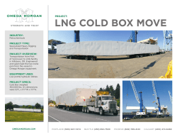 LNG COLD BOX MOVE