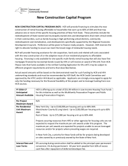 New Construction Capital Program