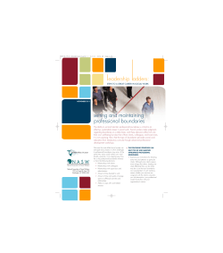 Setting and Maintaining Professional Boundaries