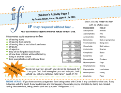 Children`s Activity Page 3 IF they respond without fear
