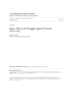 Japan: Ally in the Struggle Against Racism, 1919-1927