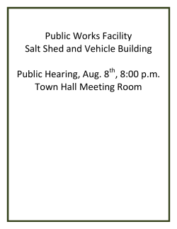 Public Works Facility Salt Shed and Vehicle Building