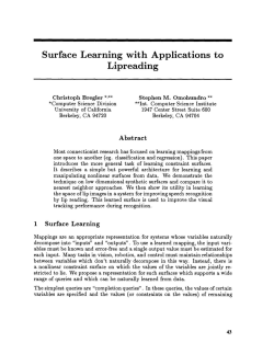 Surface Learning with Applications to Lipreading