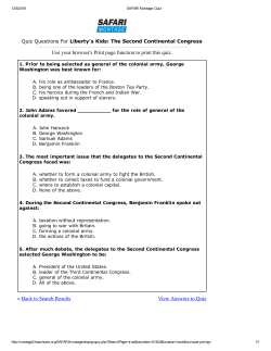 Second Continental Congress