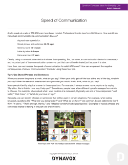 Issue 6: Speed of Communication