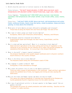 Latin America Study Guide