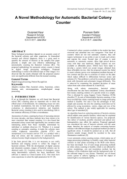 A Novel Methodology for Automatic Bacterial Colony Counter