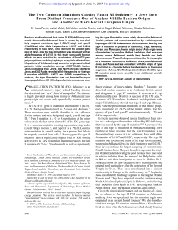 The Two Common Mutations Causing Factor XI