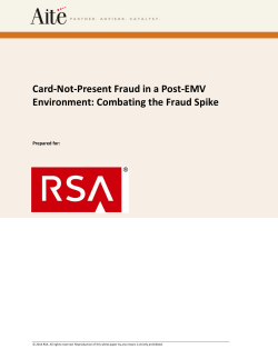 Card Not Present (CNP) Fraud in a Post EMV Environment
