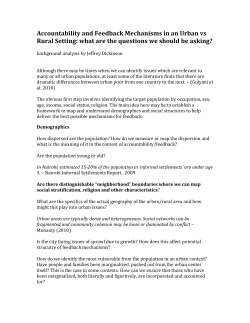 Accountability and Feedback Mechanisms in an Urban vs Rural