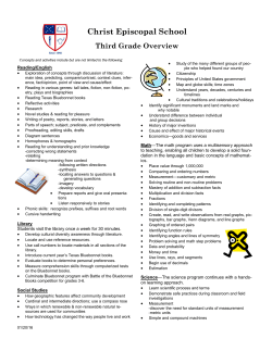 Third Grade - Christ Episcopal School